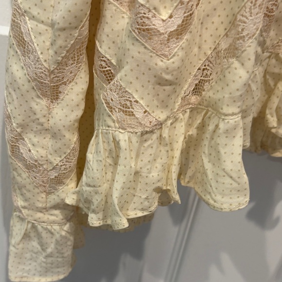 Free People Cream Lace Tank dress size large - Picture 4 of 6